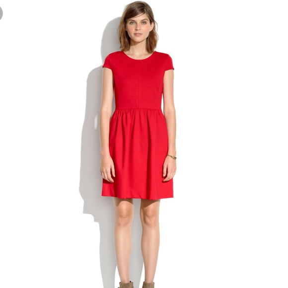 red cap sleeve dress